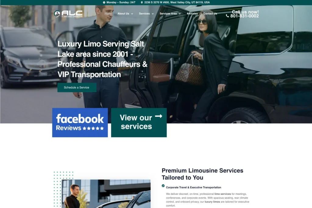 Driver and a passenger in a transportation services car